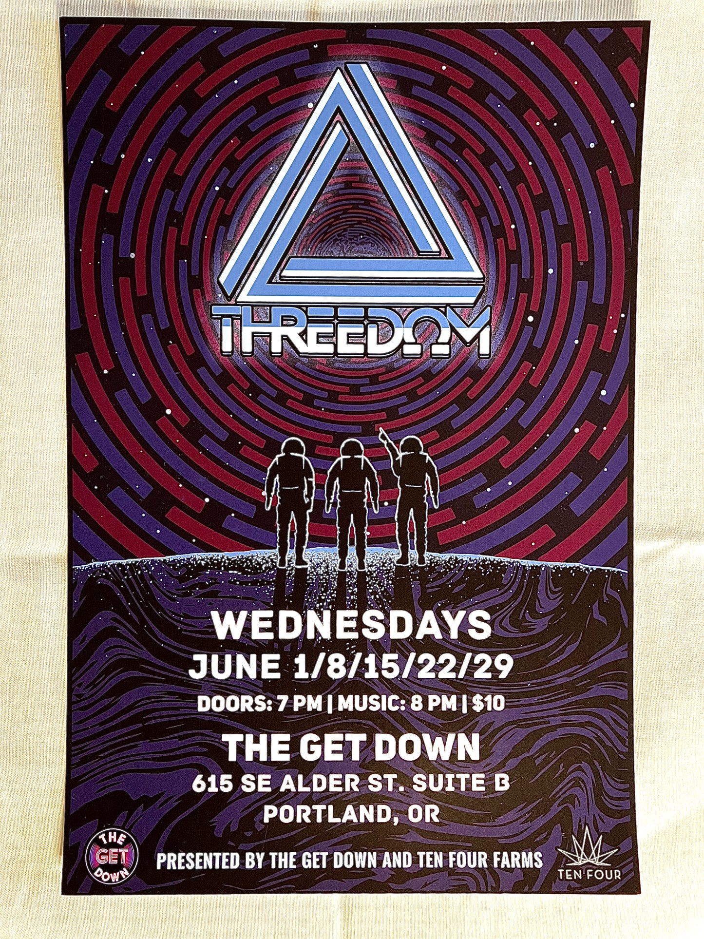 Threedom Get Down Residency June ‘22 Poster