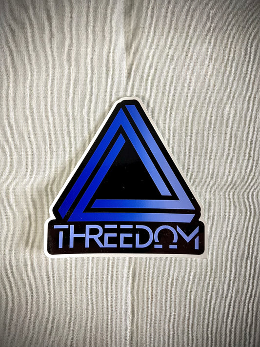 Threedom - Triangle Logo Window Sticker