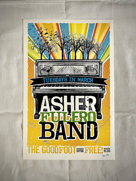 Asher Fulero Band - Piano JLM Poster SIGNED